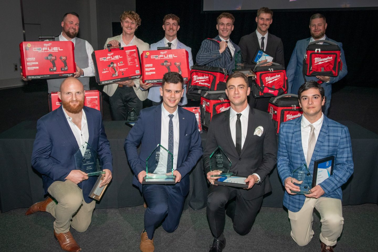 NECA electrical apprenticeships adelaide award finalists with prizes