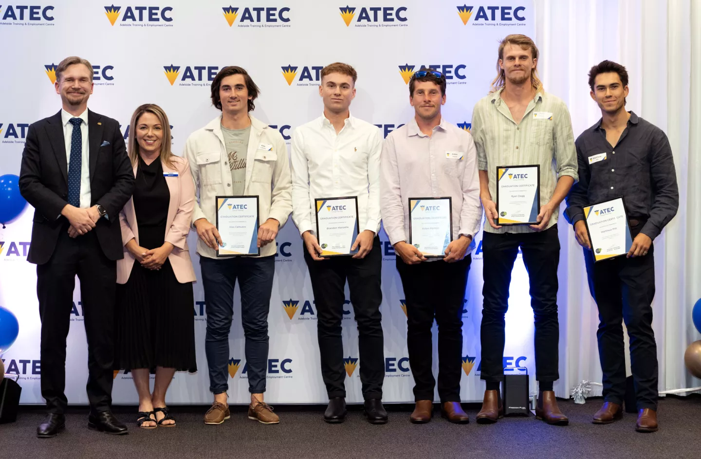Apprenticeships and traineeships finalists at 2024 ATEC awards night