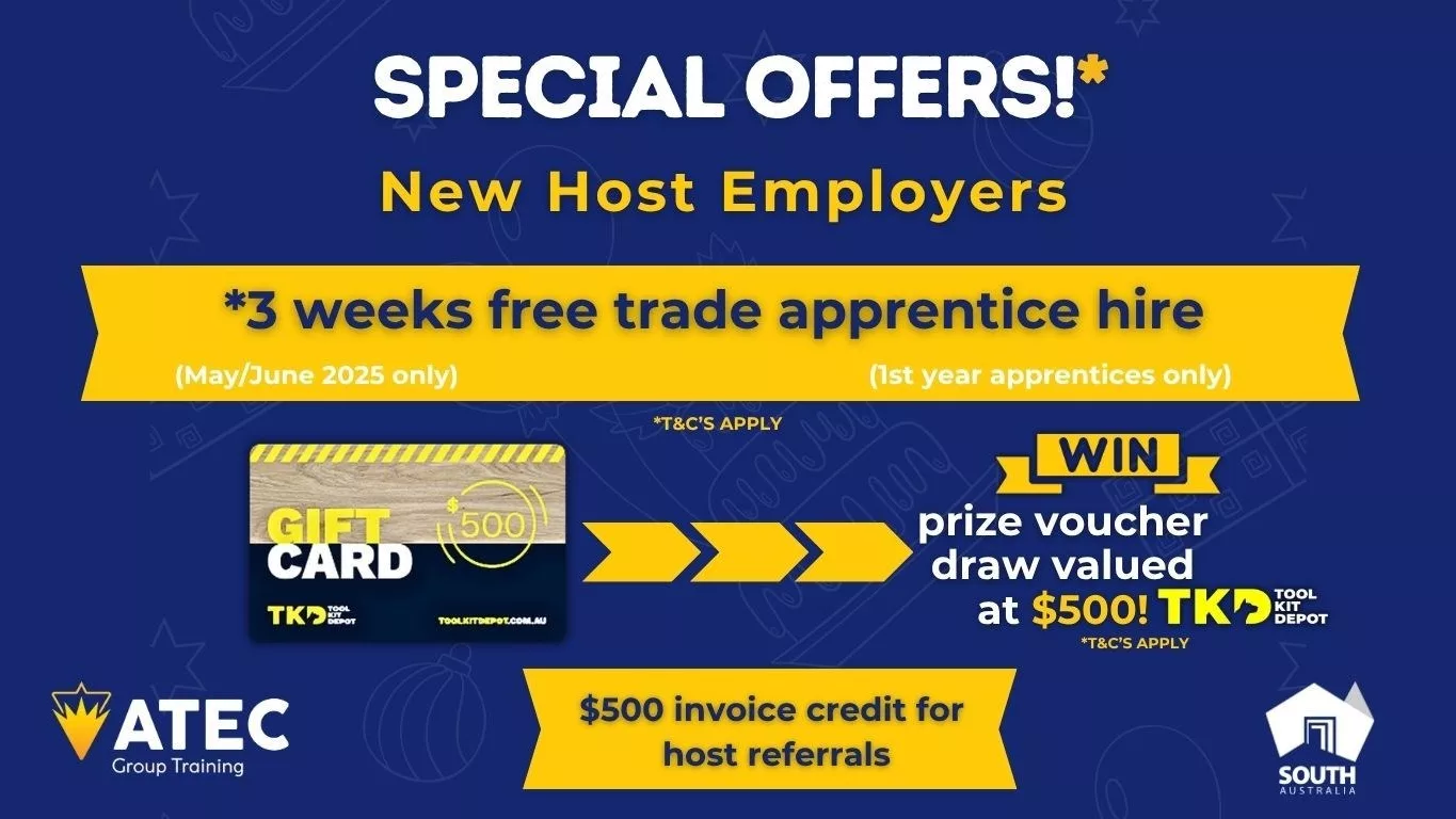 Host employers offer for Apprenticeships Adelaide June 2025